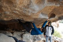 Bouldering in Hueco Tanks on 02/21/2020 with Blue Lizard Climbing and Yoga

Filename: SRM_20200221_1028310.jpg
Aperture: f/2.5
Shutter Speed: 1/320
Body: Canon EOS-1D Mark II
Lens: Canon EF 50mm f/1.8 II