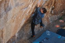 Bouldering in Hueco Tanks on 02/25/2020 with Blue Lizard Climbing and Yoga

Filename: SRM_20200225_1212550.jpg
Aperture: f/3.5
Shutter Speed: 1/320
Body: Canon EOS-1D Mark II
Lens: Canon EF 50mm f/1.8 II