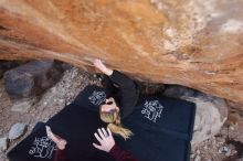 Bouldering in Hueco Tanks on 02/25/2020 with Blue Lizard Climbing and Yoga

Filename: SRM_20200225_1424270.jpg
Aperture: f/3.5
Shutter Speed: 1/250
Body: Canon EOS-1D Mark II
Lens: Canon EF 16-35mm f/2.8 L