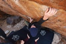 Bouldering in Hueco Tanks on 02/25/2020 with Blue Lizard Climbing and Yoga

Filename: SRM_20200225_1427240.jpg
Aperture: f/5.0
Shutter Speed: 1/250
Body: Canon EOS-1D Mark II
Lens: Canon EF 16-35mm f/2.8 L