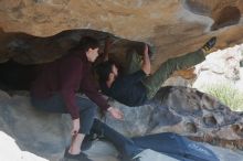 Bouldering in Hueco Tanks on 02/25/2020 with Blue Lizard Climbing and Yoga

Filename: SRM_20200225_1556280.jpg
Aperture: f/5.6
Shutter Speed: 1/320
Body: Canon EOS-1D Mark II
Lens: Canon EF 50mm f/1.8 II