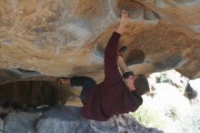 Bouldering in Hueco Tanks on 02/25/2020 with Blue Lizard Climbing and Yoga

Filename: SRM_20200225_1601030.jpg
Aperture: f/5.6
Shutter Speed: 1/320
Body: Canon EOS-1D Mark II
Lens: Canon EF 50mm f/1.8 II