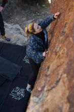 Bouldering in Hueco Tanks on 02/25/2020 with Blue Lizard Climbing and Yoga

Filename: SRM_20200225_1719000.jpg
Aperture: f/5.0
Shutter Speed: 1/250
Body: Canon EOS-1D Mark II
Lens: Canon EF 50mm f/1.8 II