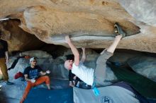 Bouldering in Hueco Tanks on 03/07/2020 with Blue Lizard Climbing and Yoga

Filename: SRM_20200307_1218580.jpg
Aperture: f/5.0
Shutter Speed: 1/320
Body: Canon EOS-1D Mark II
Lens: Canon EF 16-35mm f/2.8 L