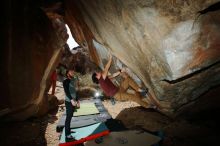 Bouldering in Hueco Tanks on 03/06/2020 with Blue Lizard Climbing and Yoga

Filename: SRM_20200306_1238230.jpg
Aperture: f/8.0
Shutter Speed: 1/250
Body: Canon EOS-1D Mark II
Lens: Canon EF 16-35mm f/2.8 L