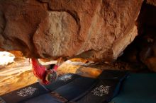 Bouldering in Hueco Tanks on 03/06/2020 with Blue Lizard Climbing and Yoga

Filename: SRM_20200306_1833040.jpg
Aperture: f/3.2
Shutter Speed: 1/250
Body: Canon EOS-1D Mark II
Lens: Canon EF 16-35mm f/2.8 L