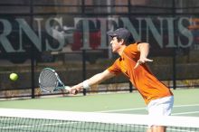 Luis Diaz Barriga.  The University of Texas (UT) men's tennis team defeated Georgia Tech (GT) Saturday, February 24, 2007..

Filename: SRM_20070224_1332080.jpg
Aperture: f/4.5
Shutter Speed: 1/800
Body: Canon EOS-1D Mark II
Lens: Canon EF 80-200mm f/2.8 L