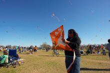 Madhav Tadikonda, class of 1997, and Anjali Patel, class of 1999, fly a UT kite at the 79th annual Zilker Park Kite Festival, Sunday, March 4, 2007.
Filename: SRM_20070304_1537209.jpg
Aperture: f/11.0
Shutter Speed: 1/250
Body: Canon EOS-1D Mark II
Lens: Sigma 15-30mm f/3.5-4.5 EX Aspherical DG DF
