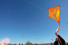 Madhav Tadikonda, class of 1997, and Anjali Patel, class of 1999, fly a UT kite at the 79th annual Zilker Park Kite Festival, Sunday, March 4, 2007.
Filename: SRM_20070304_1537343.jpg
Aperture: f/11.0
Shutter Speed: 1/250
Body: Canon EOS-1D Mark II
Lens: Sigma 15-30mm f/3.5-4.5 EX Aspherical DG DF