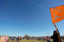 Madhav Tadikonda, class of 1997, and Anjali Patel, class of 1999, fly a UT kite at the 79th annual Zilker Park Kite Festival, Sunday, March 4, 2007.
Filename: SRM_20070304_1537364.jpg
Aperture: f/11.0
Shutter Speed: 1/250
Body: Canon EOS-1D Mark II
Lens: Sigma 15-30mm f/3.5-4.5 EX Aspherical DG DF