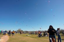 Madhav Tadikonda, class of 1997, and Anjali Patel, class of 1999, fly a UT kite at the 79th annual Zilker Park Kite Festival, Sunday, March 4, 2007.
Filename: SRM_20070304_1537387.jpg
Aperture: f/11.0
Shutter Speed: 1/250
Body: Canon EOS-1D Mark II
Lens: Sigma 15-30mm f/3.5-4.5 EX Aspherical DG DF