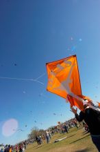 Madhav Tadikonda, class of 1997, and Anjali Patel, class of 1999, fly a UT kite at the 79th annual Zilker Park Kite Festival, Sunday, March 4, 2007.
Filename: SRM_20070304_1537561.jpg
Aperture: f/11.0
Shutter Speed: 1/250
Body: Canon EOS-1D Mark II
Lens: Sigma 15-30mm f/3.5-4.5 EX Aspherical DG DF