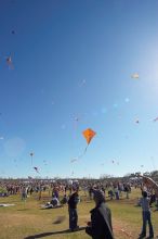 Madhav Tadikonda, class of 1997, and Anjali Patel, class of 1999, fly a UT kite at the 79th annual Zilker Park Kite Festival, Sunday, March 4, 2007.

Filename: SRM_20070304_1540388.jpg
Aperture: f/11.0
Shutter Speed: 1/250
Body: Canon EOS-1D Mark II
Lens: Sigma 15-30mm f/3.5-4.5 EX Aspherical DG DF