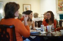 Hannah Koeijmans (in white), Madeline Koeijmans (in red), Grace Koeijmans (in brown and orange) and their parents.  Kappa Kappa Gamma (KKG) hosted a parents' weekend barbecue before the UT vs Nebraska football game on Saturday, October 27, 2007 at their so

Filename: SRM_20071027_1150328.jpg
Aperture: f/1.8
Shutter Speed: 1/60
Body: Canon EOS-1D Mark II
Lens: Canon EF 50mm f/1.8 II