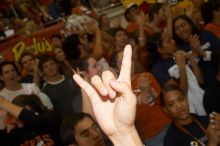 The Longhorns defeated the Huskers 3-0 on Wednesday night, October 24, 2007 at Gregory Gym.

Filename: SRM_20071024_1940445.jpg
Aperture: f/7.1
Shutter Speed: 1/100
Body: Canon EOS 20D
Lens: Canon EF-S 18-55mm f/3.5-5.6