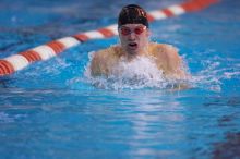 UT senior Agustin Magruder took second in the 100 yard breaststroke with a time of 56.67.  The University of Texas Longhorns defeated The University of Georgia Bulldogs 157-135 on Saturday, January 12, 2008.

Filename: SRM_20080112_1124544.jpg
Aperture: f/2.8
Shutter Speed: 1/400
Body: Canon EOS-1D Mark II
Lens: Canon EF 300mm f/2.8 L IS