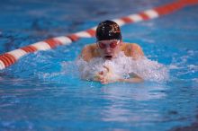 UT senior Agustin Magruder took second in the 100 yard breaststroke with a time of 56.67.  The University of Texas Longhorns defeated The University of Georgia Bulldogs 157-135 on Saturday, January 12, 2008.

Filename: SRM_20080112_1124545.jpg
Aperture: f/2.8
Shutter Speed: 1/400
Body: Canon EOS-1D Mark II
Lens: Canon EF 300mm f/2.8 L IS