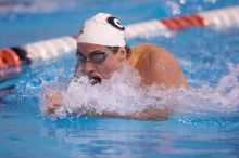 Georgia's Hunter Lainhart competed in the 400 yard IM with a time of 4:11.04. The University of Texas Longhorns defeated The University of Georgia Bulldogs 157-135 on Saturday, January 12, 2008.
Filename: SRM_20080112_1240184.jpg
Aperture: f/2.8
Shutter Speed: 1/400
Body: Canon EOS-1D Mark II
Lens: Canon EF 300mm f/2.8 L IS