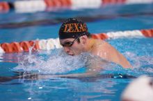 UT sophomore Trey Hoover competed in the 400 yard IM with a time of 4:10.06. The University of Texas Longhorns defeated The University of Georgia Bulldogs 157-135 on Saturday, January 12, 2008.
Filename: SRM_20080112_1240340.jpg
Aperture: f/2.8
Shutter Speed: 1/400
Body: Canon EOS-1D Mark II
Lens: Canon EF 300mm f/2.8 L IS