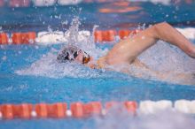 UT sophomore Trey Hoover competed in the 400 yard IM with a time of 4:10.06.  The University of Texas Longhorns defeated The University of Georgia Bulldogs 157-135 on Saturday, January 12, 2008.

Filename: SRM_20080112_1241206.jpg
Aperture: f/2.8
Shutter Speed: 1/400
Body: Canon EOS-1D Mark II
Lens: Canon EF 300mm f/2.8 L IS