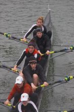 Texas' second varsity eight boat placed second with a time of 29:07.0.  The women's rowing team competed in the 2008 Fighting Nutria on Saturday, February 16, 2008.

Filename: SRM_20080216_0828020.jpg
Aperture: f/4.0
Shutter Speed: 1/800
Body: Canon EOS-1D Mark II
Lens: Canon EF 300mm f/2.8 L IS