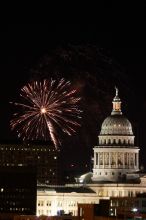 Austin Independence Day fireworks with the Capitol building, as viewed from atop the Manor Garage at The University of Texas at Austin. The fireworks were launched from Auditorium Shores, downtown Austin, Friday, July 4, 2008.
Filename: SRM_20080704_2144465.jpg
Aperture: f/11.0
Shutter Speed: 2/1
Body: Canon EOS 20D
Lens: Canon EF 80-200mm f/2.8 L