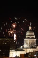 Austin Independence Day fireworks with the Capitol building, as viewed from atop the Manor Garage at The University of Texas at Austin. The fireworks were launched from Auditorium Shores, downtown Austin, Friday, July 4, 2008.
Filename: SRM_20080704_2145127.jpg
Aperture: f/11.0
Shutter Speed: 5/1
Body: Canon EOS 20D
Lens: Canon EF 80-200mm f/2.8 L