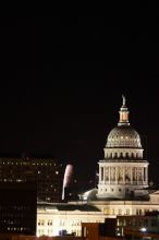 Austin Independence Day fireworks with the Capitol building, as viewed from atop the Manor Garage at The University of Texas at Austin.  The fireworks were launched from Auditorium Shores, downtown Austin, Friday, July 4, 2008.

Filename: SRM_20080704_2150101.jpg
Aperture: f/11.0
Shutter Speed: 5/1
Body: Canon EOS 20D
Lens: Canon EF 80-200mm f/2.8 L