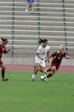 UT senior Stephanie Logterman (#10, Defender) in the second half.  The University of Texas women's soccer team won 2-1 against the Iowa State Cyclones Sunday afternoon, October 5, 2008.

Filename: SRM_20081005_13253695.jpg
Aperture: f/5.6
Shutter Speed: 1/1600
Body: Canon EOS-1D Mark II
Lens: Canon EF 300mm f/2.8 L IS