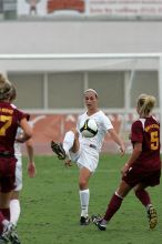 UT sophomore Erica Campanelli (#19, Defender) in the second half.  The University of Texas women's soccer team won 2-1 against the Iowa State Cyclones Sunday afternoon, October 5, 2008.

Filename: SRM_20081005_13282884.jpg
Aperture: f/5.6
Shutter Speed: 1/1600
Body: Canon EOS-1D Mark II
Lens: Canon EF 300mm f/2.8 L IS