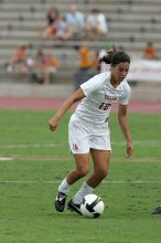 UT senior Stephanie Logterman (#10, Defender) in the second half.  The University of Texas women's soccer team won 2-1 against the Iowa State Cyclones Sunday afternoon, October 5, 2008.

Filename: SRM_20081005_13340486.jpg
Aperture: f/5.6
Shutter Speed: 1/1600
Body: Canon EOS-1D Mark II
Lens: Canon EF 300mm f/2.8 L IS