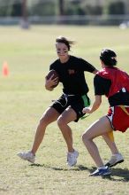 The Cheetahs (chemical engineering team) lost in the Fall 2008 UT flag football intramural championship game on November 9, 2008.

Filename: SRM_20081109_15224070.jpg
Aperture: f/4.0
Shutter Speed: 1/2000
Body: Canon EOS-1D Mark II
Lens: Canon EF 300mm f/2.8 L IS