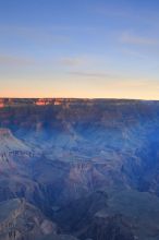 First sunrise of the new year at the south rim of the Grand Canyon, Thursday January 1, 2009. The temperature was as low as 15 F the night before with a foot and a half of snow on the ground. Luckily sunrise wasn't until 7:40.
Filename: SRM_20090101_07415910.JPG
Aperture: f/16.0
Shutter Speed: 32/10
Body: Canon EOS-1D Mark II
Lens: Canon EF 16-35mm f/2.8 L