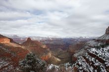 Hike up the Bright Angel trail from Indian Gardens campground, while backpacking the Grand Canyon, on Sunday, January 4, 2009.
Filename: SRM_20090104_11554837.JPG
Aperture: f/16.0
Shutter Speed: 1/40
Body: Canon EOS-1D Mark II
Lens: Canon EF 16-35mm f/2.8 L