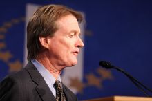 UT President William Powers Jr. speaks at the opening plenary session of the CGIU meeting. Day one of the 2nd Annual Clinton Global Initiative University (CGIU) meeting was held at The University of Texas at Austin, Friday, February 13, 2009.
Filename: SRM_20090213_16305635.jpg
Aperture: f/2.8
Shutter Speed: 1/200
Body: Canon EOS 20D
Lens: Canon EF 300mm f/2.8 L IS