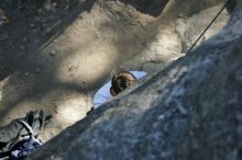Me top roping Lick the Window (5.10c), shot by Javier Morales from the top of Ack! (5.11b, but using the crack for the start instead) that I top roped up with my camera on my back.  It was another long day of rock climbing at Seismic Wall on Austin's Barton Creek Greenbelt, Sunday, April 5, 2009.
Filename: SRM_20090405_17180196.jpg
Aperture: f/3.5
Shutter Speed: 1/400
Body: Canon EOS-1D Mark II
Lens: Canon EF 80-200mm f/2.8 L