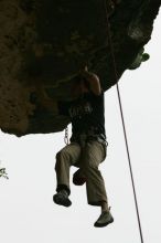 Someone trying to climb Cuttin Cards for a Poke (5.12+).  It was another long day of rock climbing at Seismic Wall on Austin's Barton Creek Greenbelt, Saturday, April 11, 2009.

Filename: SRM_20090411_13170333.JPG
Aperture: f/8.0
Shutter Speed: 1/200
Body: Canon EOS-1D Mark II
Lens: Canon EF 80-200mm f/2.8 L