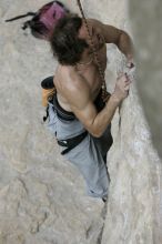 Jason Shear competing.  CTM hosted a speed climbing event at Seismic Wall on Diving for Rocks to benefit the Austin Area Food Bank, Saturday, May 9, 2009.

Filename: SRM_20090509_11205351.jpg
Aperture: f/5.0
Shutter Speed: 1/800
Body: Canon EOS-1D Mark II
Lens: Canon EF 80-200mm f/2.8 L