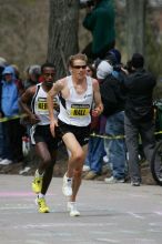 Ryan Hall was third to cross the finish line with a time of 2:09:40. The 113th Boston Marathon took place on Monday, April 20, 2009.
Filename: SRM_20090420_10401523.JPG
Aperture: f/8.0
Shutter Speed: 1/1000
Body: Canon EOS-1D Mark II
Lens: Canon EF 100-400mm f/4.5-5.6 L IS USM