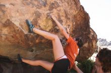 Rock climbing in Hueco Tanks State Park and Historic Site during the Hueco Tanks Awesome Fest 2.0 trip, Monday, September 06, 2010.

Filename: SRM_20100906_11501019.JPG
Aperture: f/4.0
Shutter Speed: 1/800
Body: Canon EOS 20D
Lens: Canon EF 16-35mm f/2.8 L