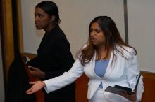 Nicole Martin and Shivali Goudar practice their Duo Interpretation of Aristophanes' "Lysistrata;" "No peace, no sex." The University of Texas' Speech Team will compete in the American Forensic Association’s National Individual Events Tournament (AFA NIET)
Filename: SRM_20060325_135448_3.jpg
Aperture: f/3.5
Shutter Speed: 1/160
Body: Canon EOS 20D
Lens: Canon EF 80-200mm f/2.8 L
