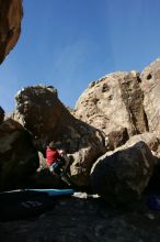 Bouldering during the Hueco Tanks Awesome Fest 14.2.

Filename: srm_20140223_11275073.jpg
Aperture: f/5.6
Shutter Speed: 1/1000
Body: Canon EOS-1D Mark II
Lens: Canon EF 16-35mm f/2.8 L