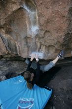 Bouldering during the Hueco Tanks Awesome Fest 14.2.

Filename: srm_20140222_14263600.jpg
Aperture: f/2.8
Shutter Speed: 1/1250
Body: Canon EOS-1D Mark II
Lens: Canon EF 16-35mm f/2.8 L