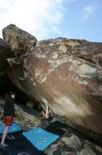 Bouldering during the Hueco Tanks Awesome Fest 14.2.

Filename: srm_20140222_16313816.jpg
Aperture: f/5.6
Shutter Speed: 1/400
Body: Canon EOS-1D Mark II
Lens: Canon EF 16-35mm f/2.8 L