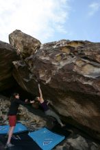 Bouldering during the Hueco Tanks Awesome Fest 14.2.

Filename: srm_20140222_16314818.jpg
Aperture: f/5.6
Shutter Speed: 1/400
Body: Canon EOS-1D Mark II
Lens: Canon EF 16-35mm f/2.8 L