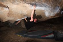 Bouldering in Hueco Tanks on %m/%d/%Y

Filename: SRM_20160219_1623220.jpg
Aperture: f/10.0
Shutter Speed: 1/250
Body: Canon EOS 20D
Lens: Canon EF 16-35mm f/2.8 L