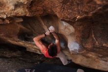 Bouldering in Hueco Tanks on %m/%d/%Y

Filename: SRM_20160219_1825032.jpg
Aperture: f/2.8
Shutter Speed: 1/250
Body: Canon EOS 20D
Lens: Canon EF 16-35mm f/2.8 L