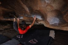 Bouldering in Hueco Tanks on %m/%d/%Y

Filename: SRM_20160219_1833100.jpg
Aperture: f/2.8
Shutter Speed: 1/250
Body: Canon EOS 20D
Lens: Canon EF 16-35mm f/2.8 L