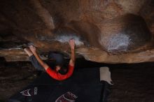 Bouldering in Hueco Tanks on %m/%d/%Y

Filename: SRM_20160219_1833150.jpg
Aperture: f/2.8
Shutter Speed: 1/250
Body: Canon EOS 20D
Lens: Canon EF 16-35mm f/2.8 L