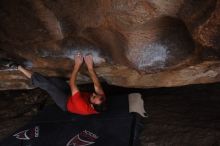 Bouldering in Hueco Tanks on %m/%d/%Y

Filename: SRM_20160219_1833170.jpg
Aperture: f/2.8
Shutter Speed: 1/250
Body: Canon EOS 20D
Lens: Canon EF 16-35mm f/2.8 L